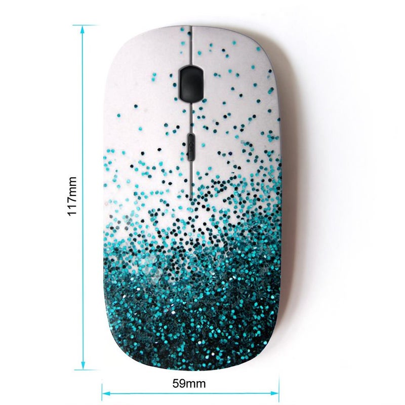 KOOLmouse [ Optical 2.4G Wireless Mouse [ Balloons Dots Sky Beige Teal ] - Image 2